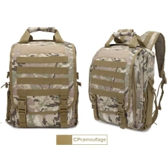 Outdoor hunting tactical backpack, men's travel large-capacity canvas backpack, hiking and camping camouflage backpack