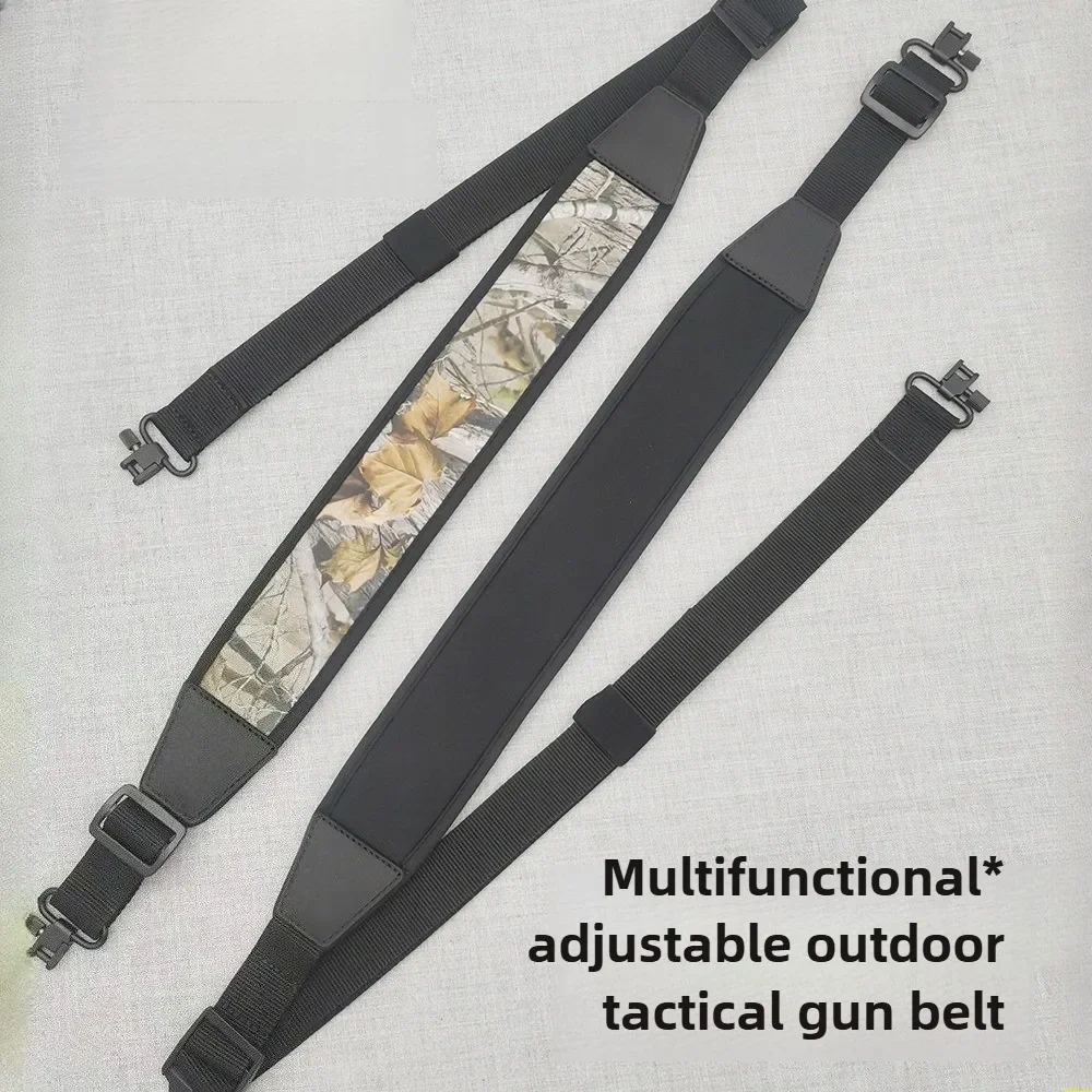 Tactical Nylon Gun Strap Outdoor Adjustable Double Point Shoulder Strap Thickened Wear resistant Anti slip Gun Rope