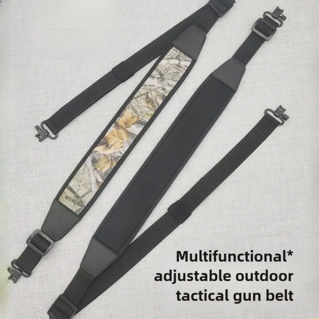 Tactical Nylon Gun Strap Outdoor Adjustable Double Point Shoulder Strap Thickened Wear resistant Anti slip Gun Rope