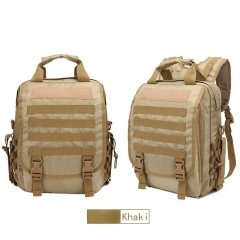 Outdoor hunting tactical backpack, men's travel large-capacity canvas backpack, hiking and camping camouflage backpack