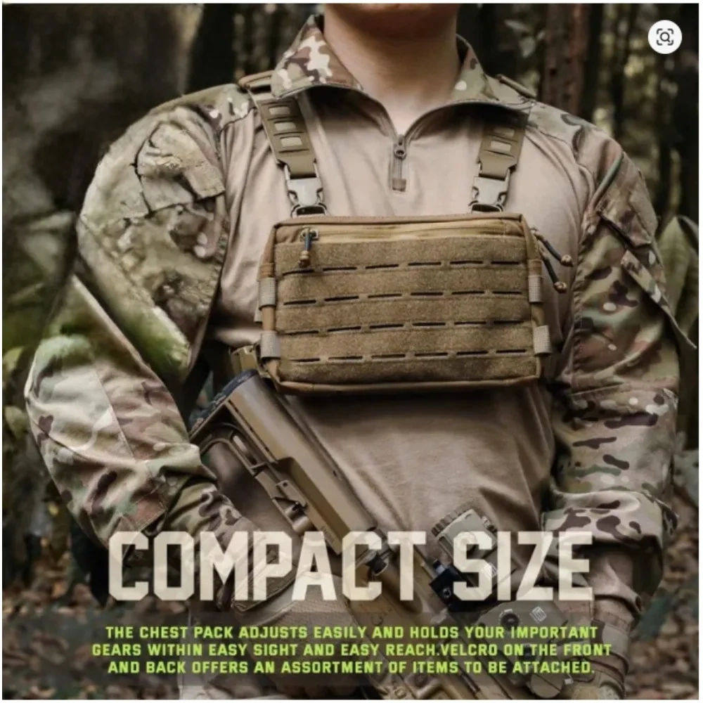 Tactical chest bag backpack chest equipment EDC front bag outdoor reconnaissance toolkit hunting fishing travel Molle vest,Elapid Tactical,Tactical chest bag backpack chest equipment EDC front bag outdoor reconnaissance toolkit hunting fishing travel Molle vest