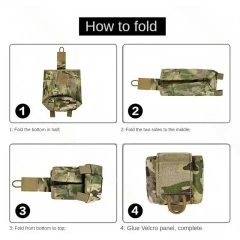 Small Waist Bag Folding Molle Tactical Magazine Dump Drop Pouch Hunting Airsoft Ammo EDC Tool Bag Foldable Utility Recovery