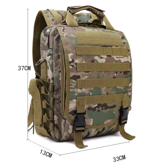 Outdoor hunting tactical backpack, men's travel large-capacity canvas backpack, hiking and camping camouflage backpack