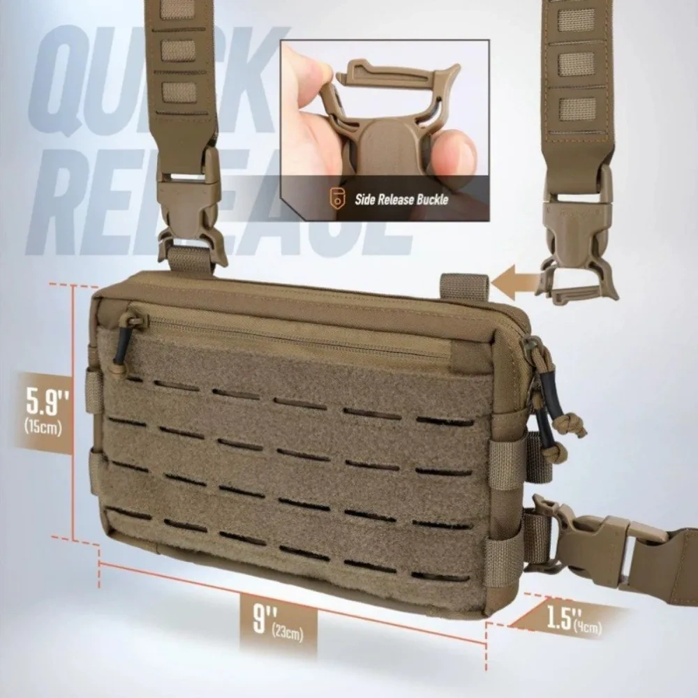Tactical chest bag backpack chest equipment EDC front bag outdoor reconnaissance toolkit hunting fishing travel Molle vest,Elapid Tactical,Tactical chest bag backpack chest equipment EDC front bag outdoor reconnaissance toolkit hunting fishing travel Molle vest