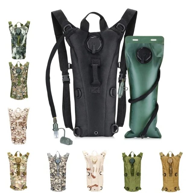 Waterproof Tactical Hydration Backpack with 3L Bladder Outdoor Sport Water Bag Backpacks For Running Cycling Tourism and Camping