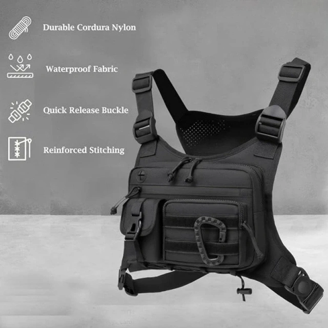 Outdoor Tactical Vest Multi-Functional Waterproof Wear-resistant Vest Backpack Men's Tactical Chest Bag for Hunting,Elapid Tactical,Outdoor Tactical Vest Multi-Functional Waterproof Wear-resistant Vest Backpack Men's Tactical Chest Bag for Hunting