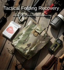 Small Waist Bag Folding Molle Tactical Magazine Dump Drop Pouch Hunting Airsoft Ammo EDC Tool Bag Foldable Utility Recovery