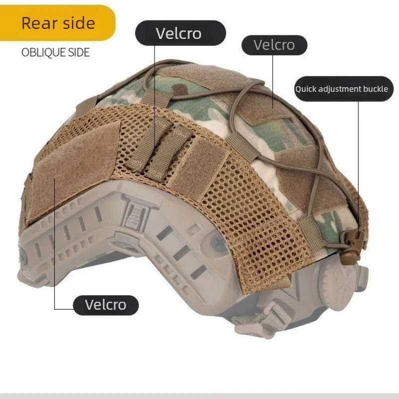 Tactical Helmet Cover Cloth Camo Headwear for Ops-Core Fast Helmets Airsoft Paintball Military Helmet with Elastic Cord