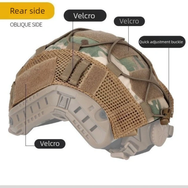 Tactical Helmet Cover Cloth Camo Headwear for Ops-Core Fast Helmets Airsoft Paintball Military Helmet with Elastic Cord