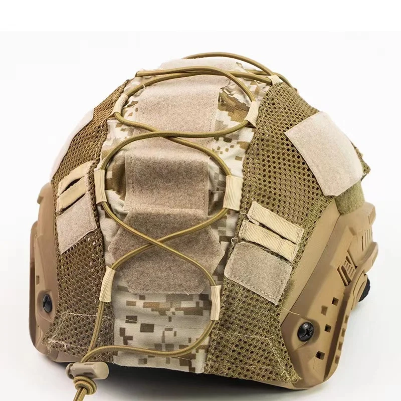 Tactical Helmet Cover Cloth Camo Headwear for Ops-Core Fast Helmets Airsoft Paintball Military Helmet with Elastic Cord