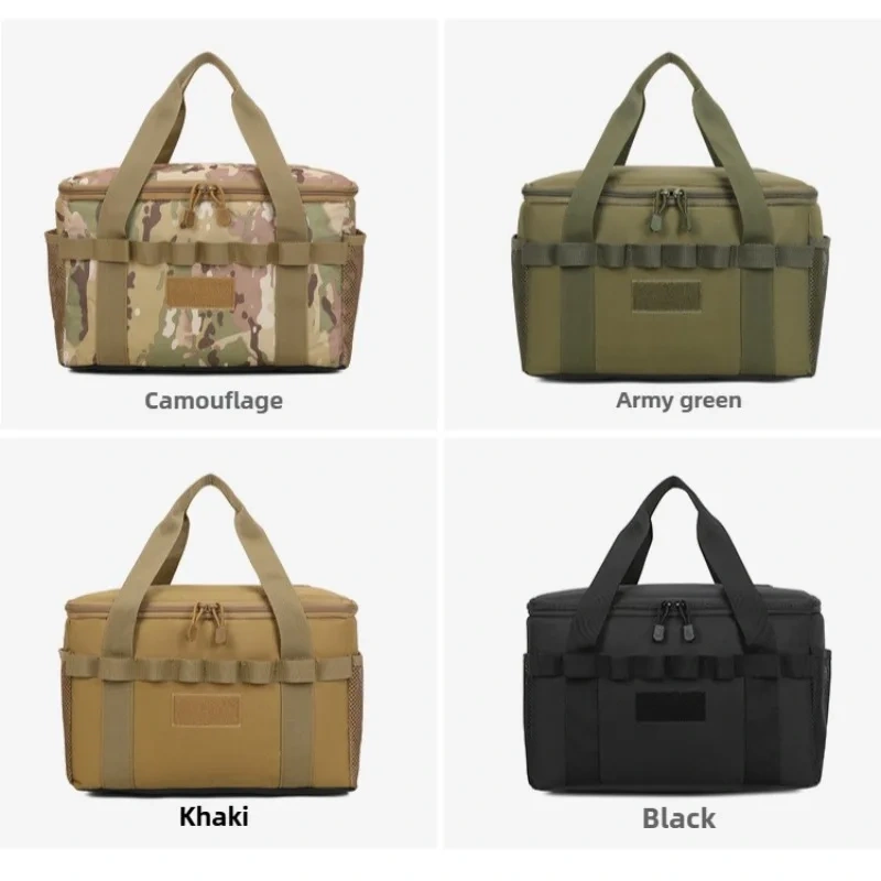 Huoniuniu Outdoor Camping Storage Bag Large Capacity Camouflage Handbag Tear Resistant Tactical Bag for Hiking Hunting Travel