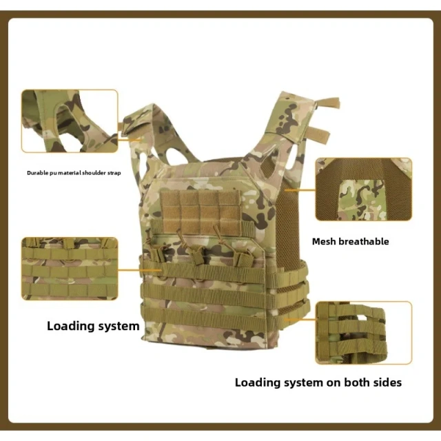 Outdoor hunting tactical vest, quick detachable breathable Oxford cloth vest, field army fan training suit, tactical equipment,Elapid Tactical,Outdoor hunting tactical vest, quick detachable breathable Oxford cloth vest, field army fan training suit, tactical equipment