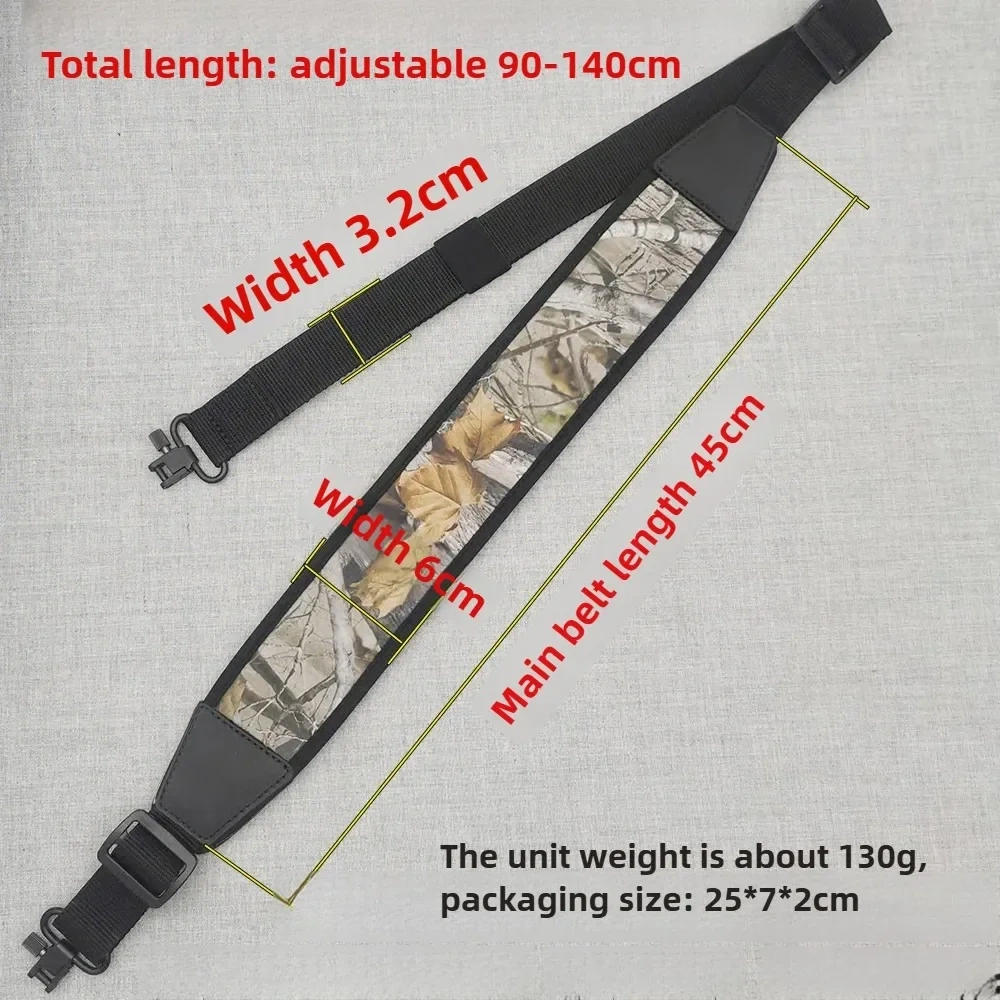 Tactical Nylon Gun Strap Outdoor Adjustable Double Point Shoulder Strap Thickened Wear resistant Anti slip Gun Rope