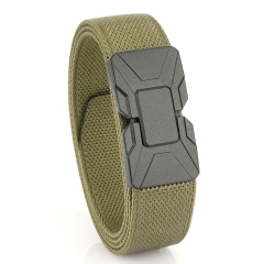 3.5cm Magnetic Buckle Elastic Tactical Belt Outdoor Hunting Mountaineering Multi functional Nylon Canvas Woven Pants Belt