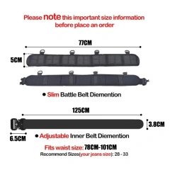 Outdoor Molle tactical waistband multifunctional buckle patrol waistband tactical duty waistband hunting nylon tactical belt