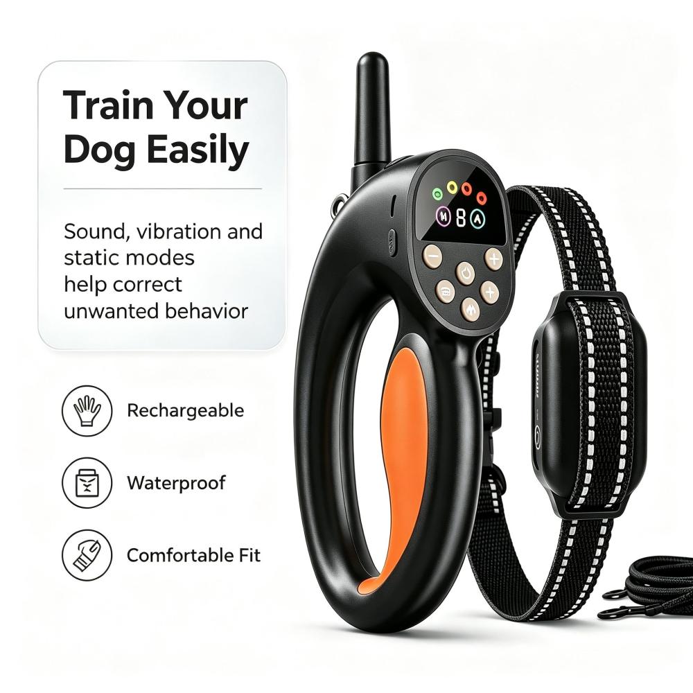 Multifunctional Waterproof Electric Dog Training Leash Collar Set