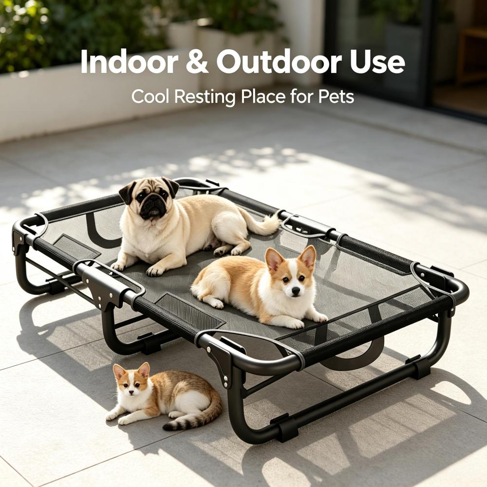 Foldable Raised Dog Bed | Breathable Elevated Pet Cot