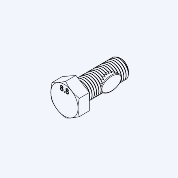 Ironridge GM-HSHW-01-M1 Ground Screw Attachment Bolt, Hex Head W/ Thread Loc