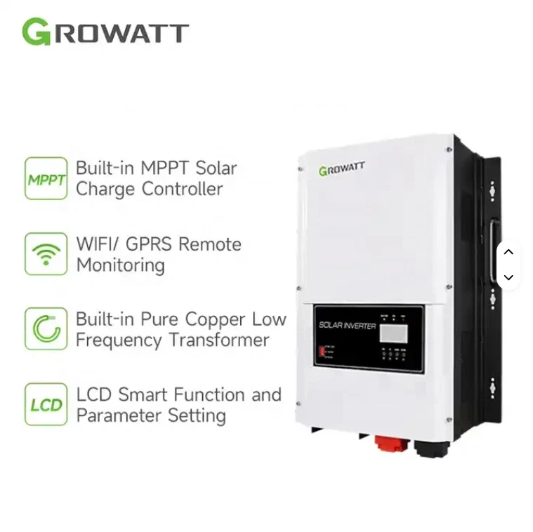 Growatt SPF 12000T DVM MPV Pure Copper Transformer and Dual MPPT Charge Controller