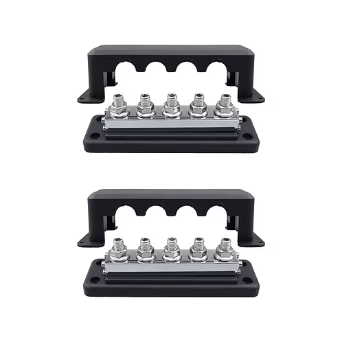 RUiXU Busbar | 3/8" (M10) Terminal Studs | One Pair | 600A (RX5600)