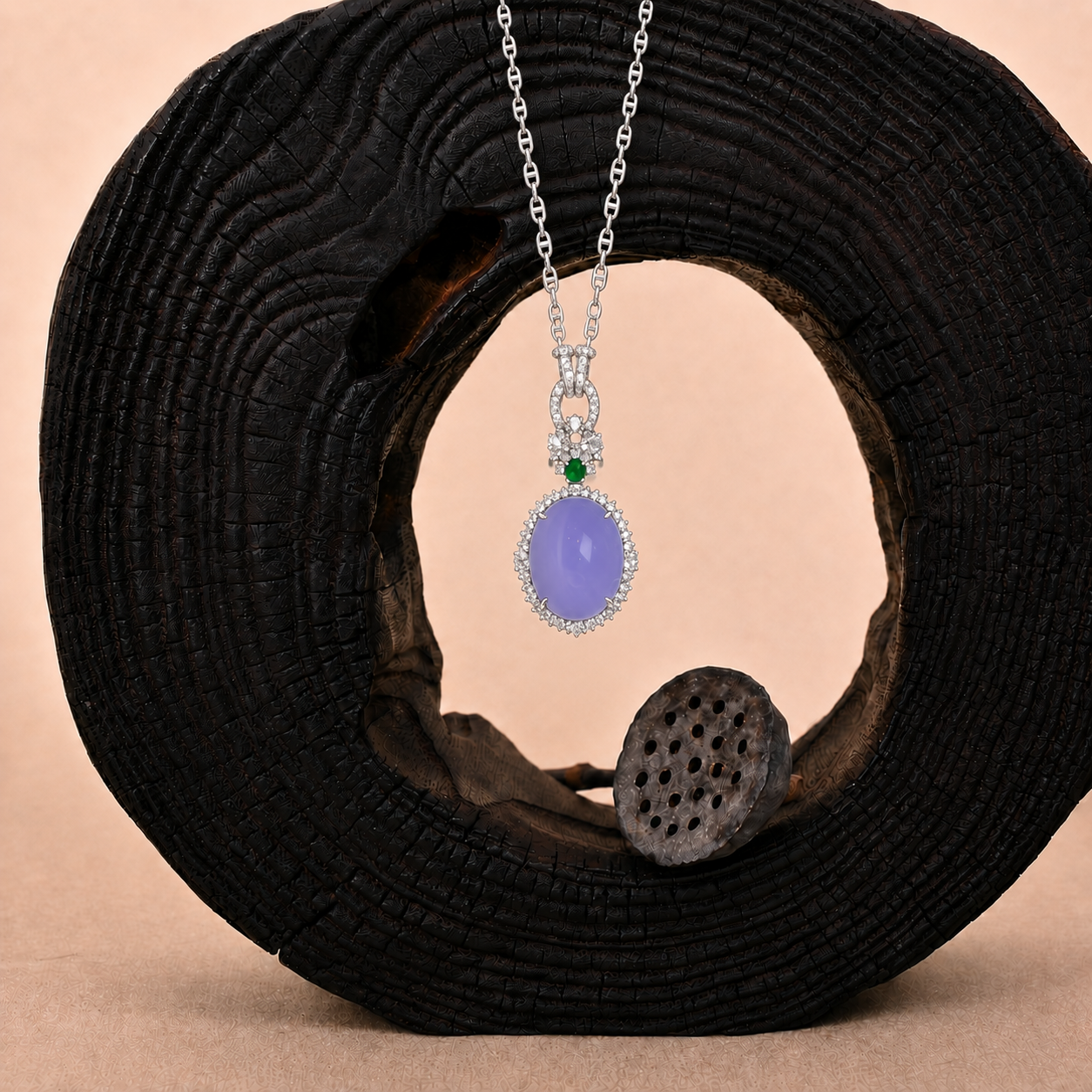 The "Royal Velvet" Duet Pendant Necklace