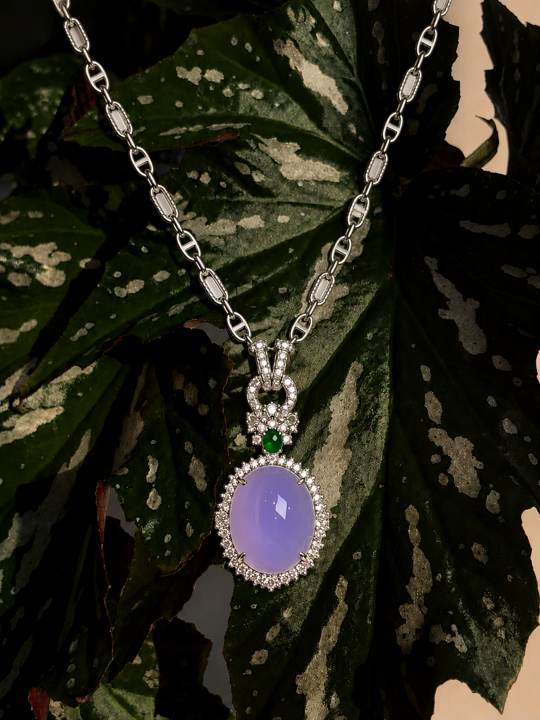 The "Royal Velvet" Duet Pendant Necklace