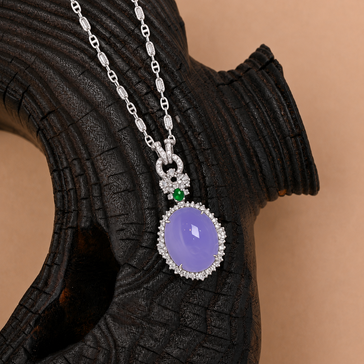 The "Royal Velvet" Duet Pendant Necklace