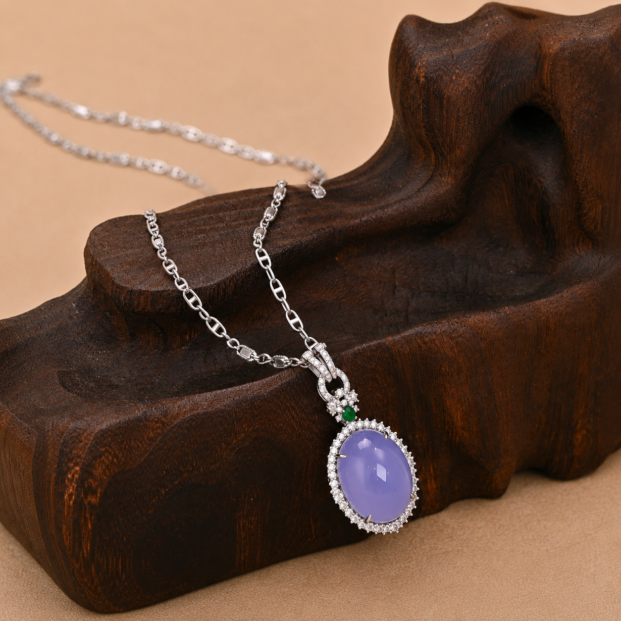 The "Royal Velvet" Duet Pendant Necklace