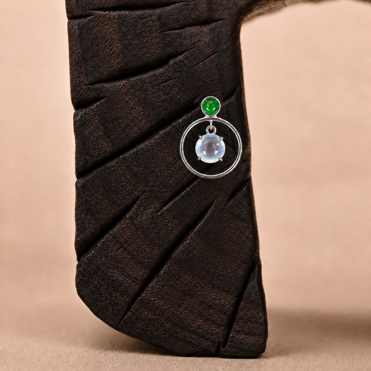 The "Floating" Jade Earrings