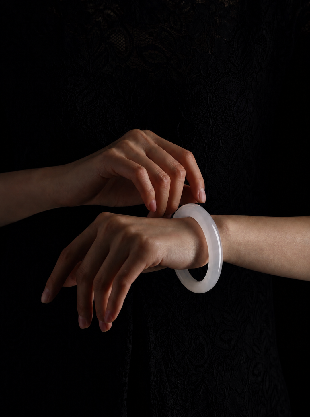 Glacier Serenity Jade Bangle