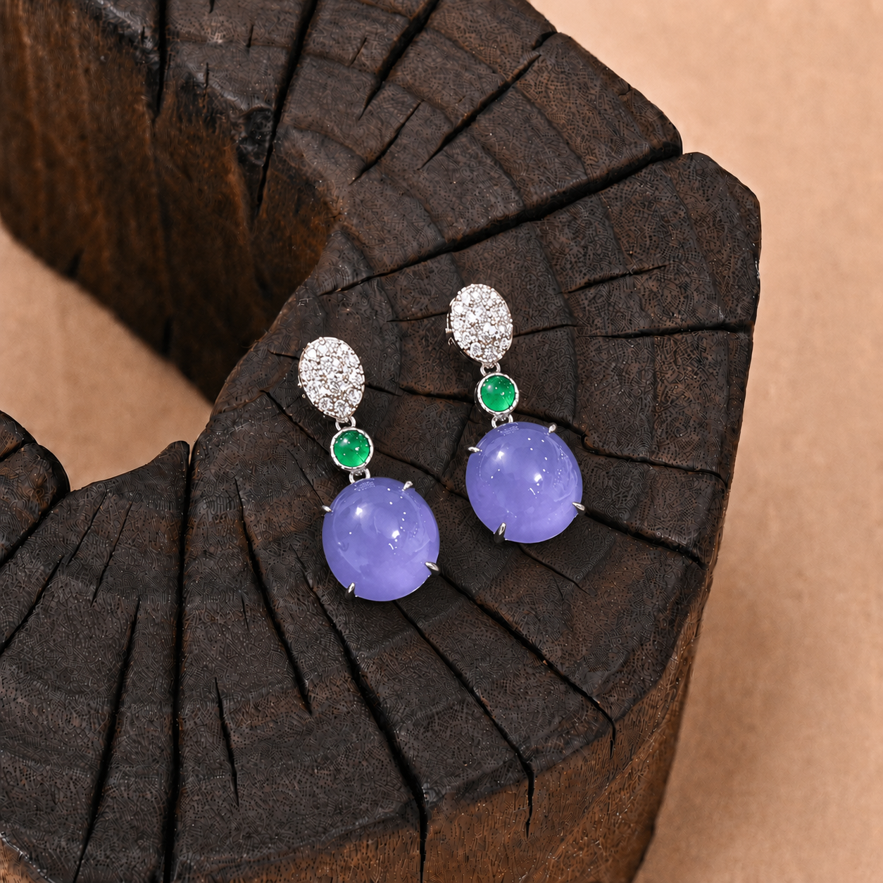 The "Amber" Jade Earrings