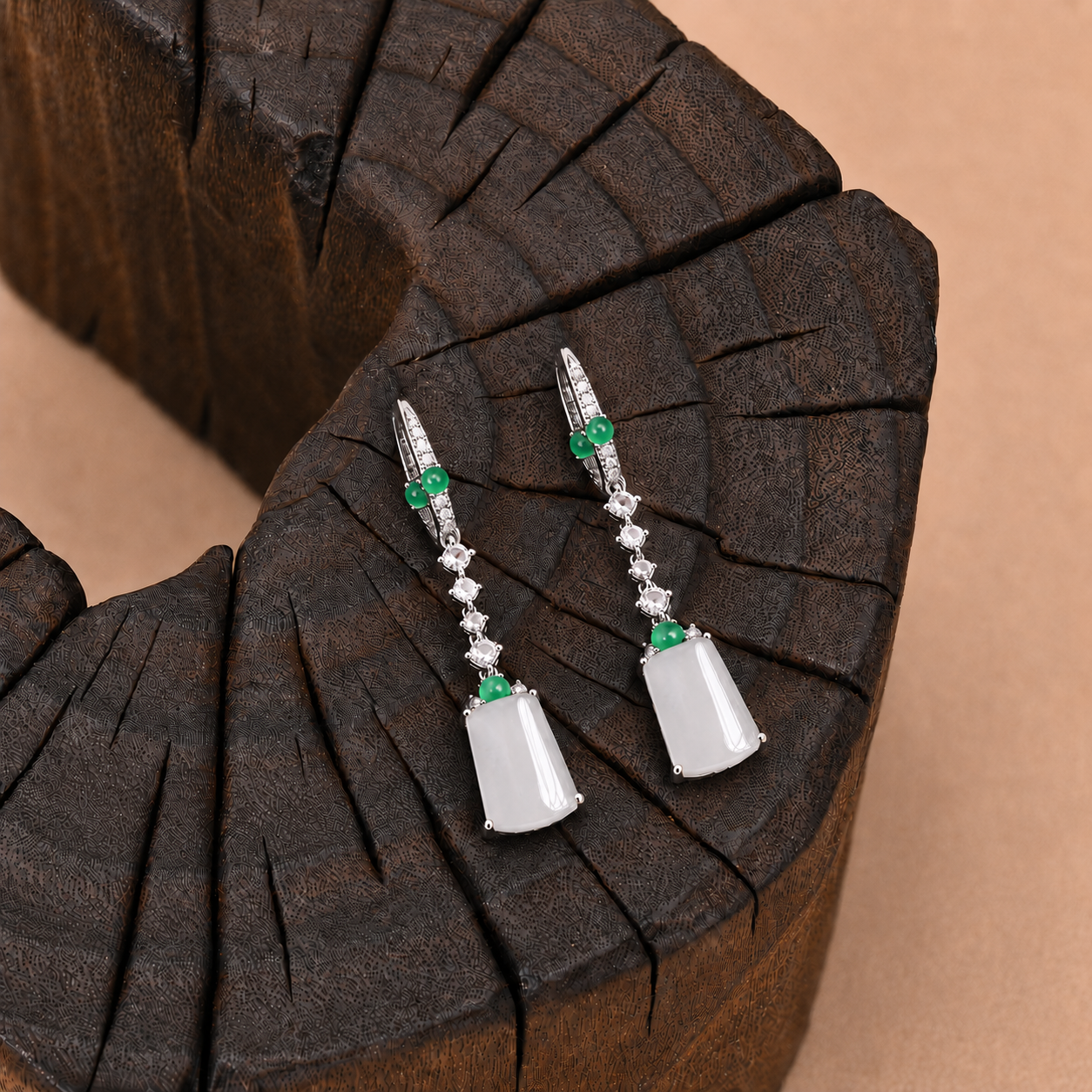 The "Linear Violet" Jade Earrings