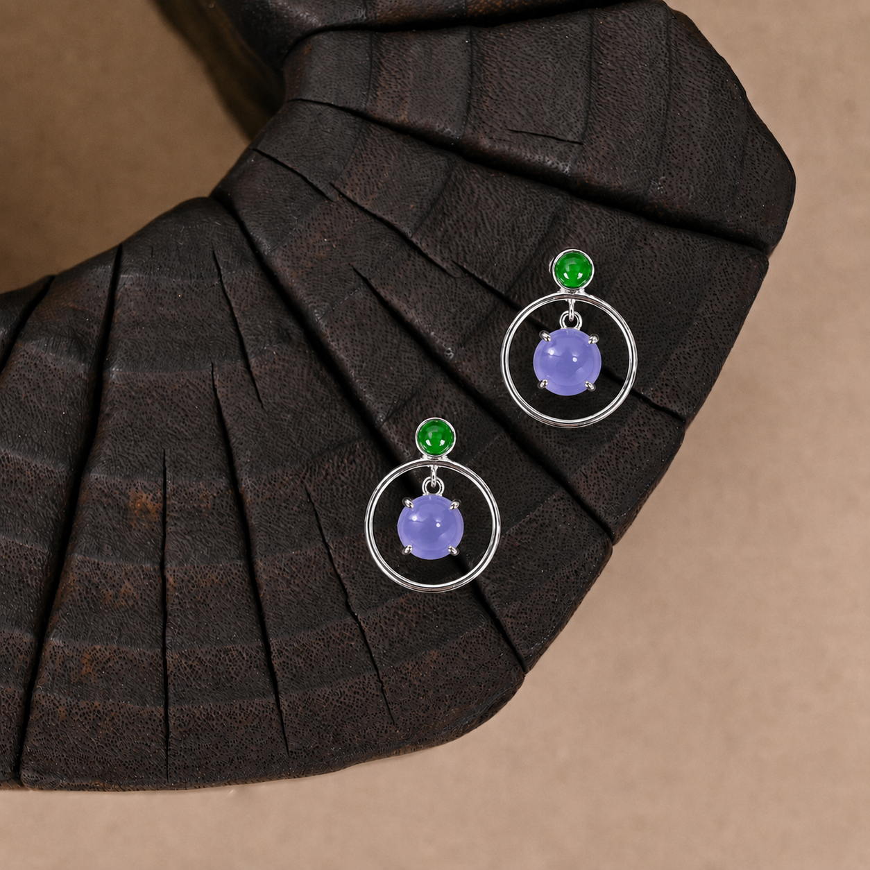 The "Floating" Jade Earrings