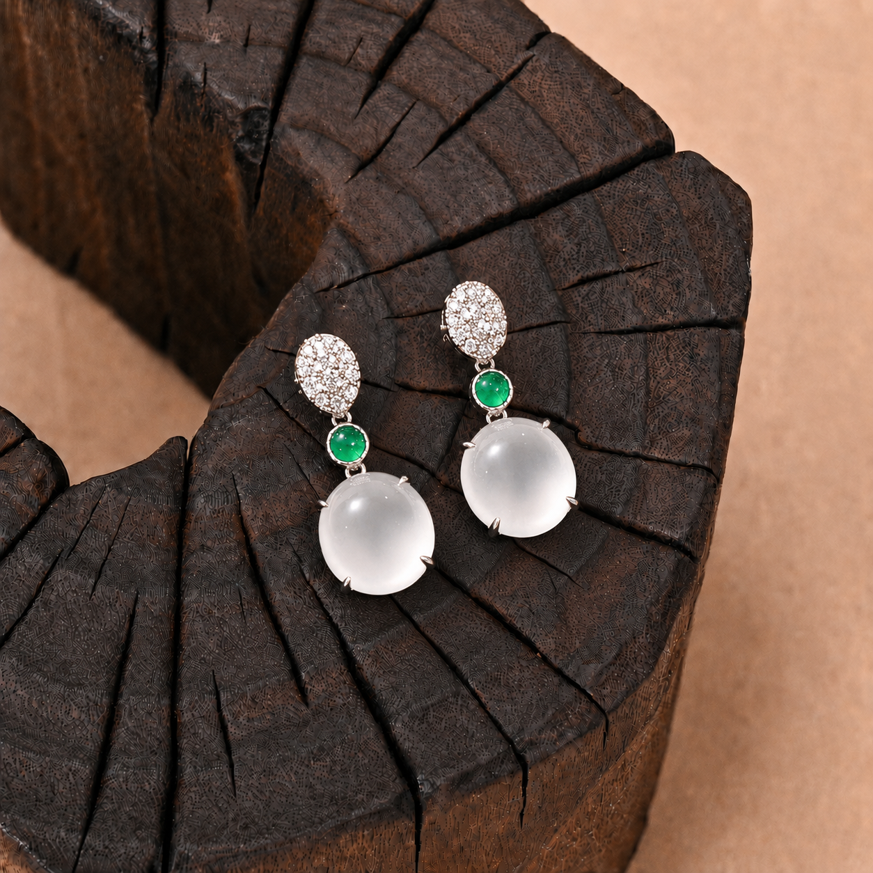 The "Amber" Jade Earrings