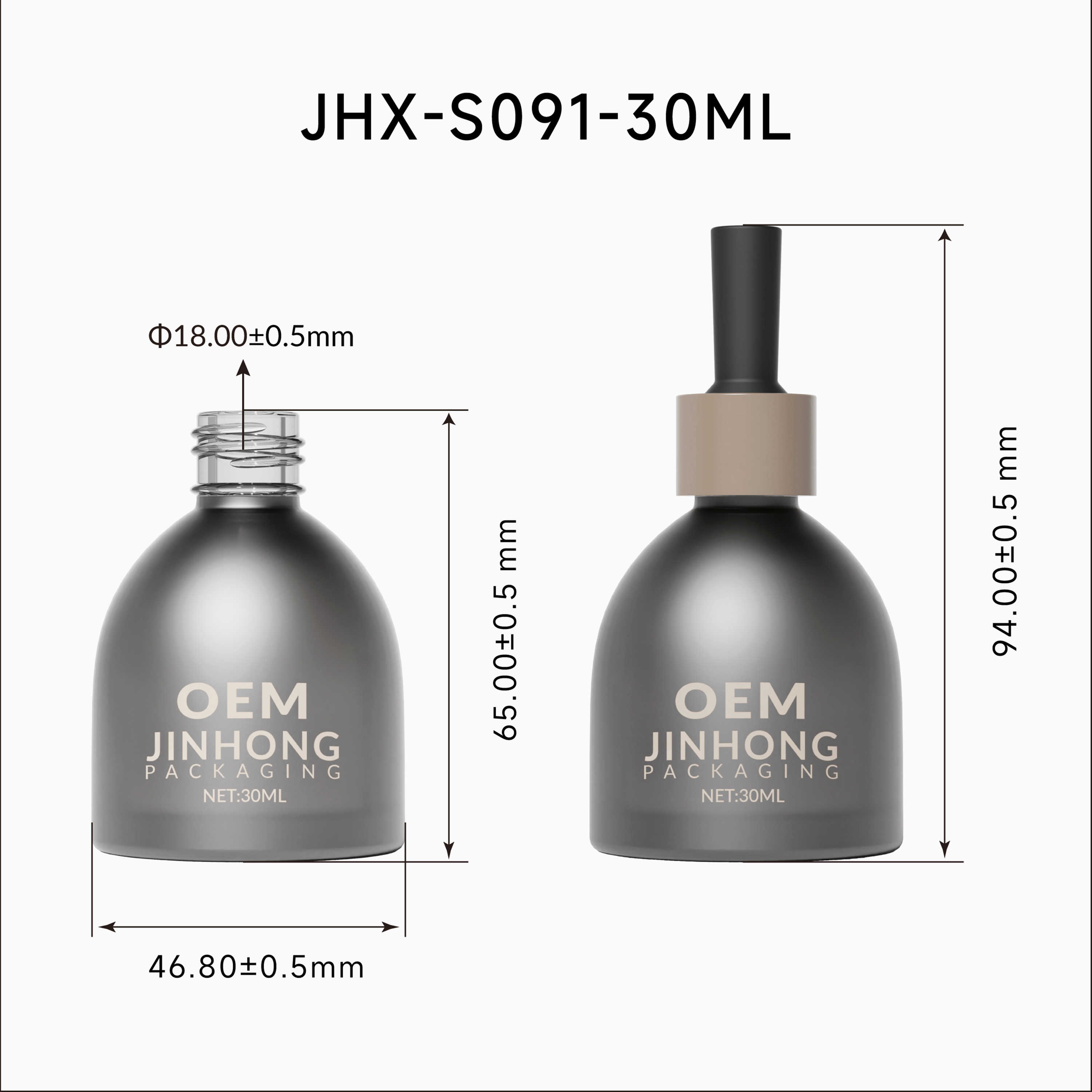 Custom 30ml Frosted Glass Dropper Bottle Manufacturer for Hair Oil & Skincare Packaging,Guangzhou Jinhong Packing Co., Ltd.,Custom Amber Green Glass Dropper Bottle for Hair Oil & Serum