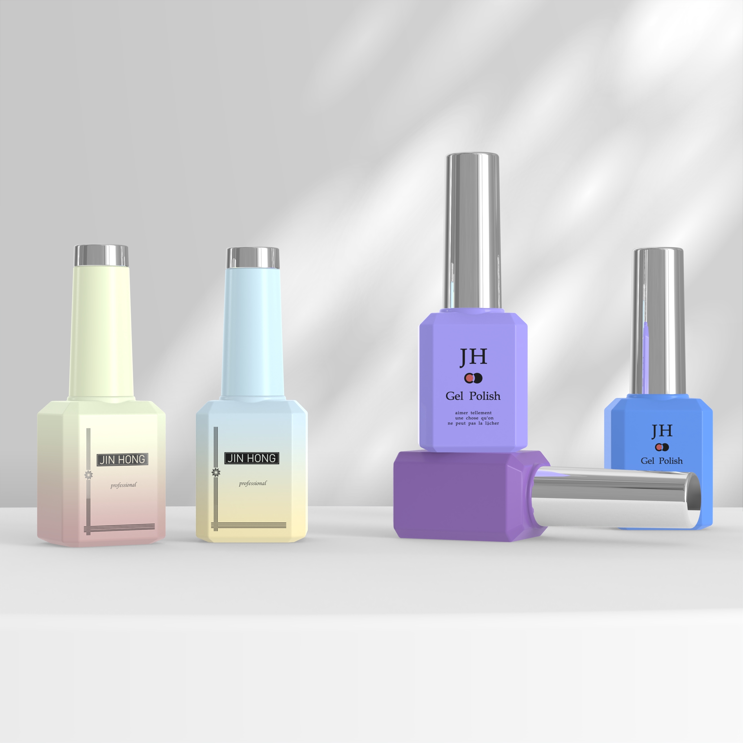 Gradient Square Nail Polish Glass Bottle Manufacturer,Guangzhou Jinhong Packing Co., Ltd.,Gradient Square Nail Polish Glass Bottle Manufacturer