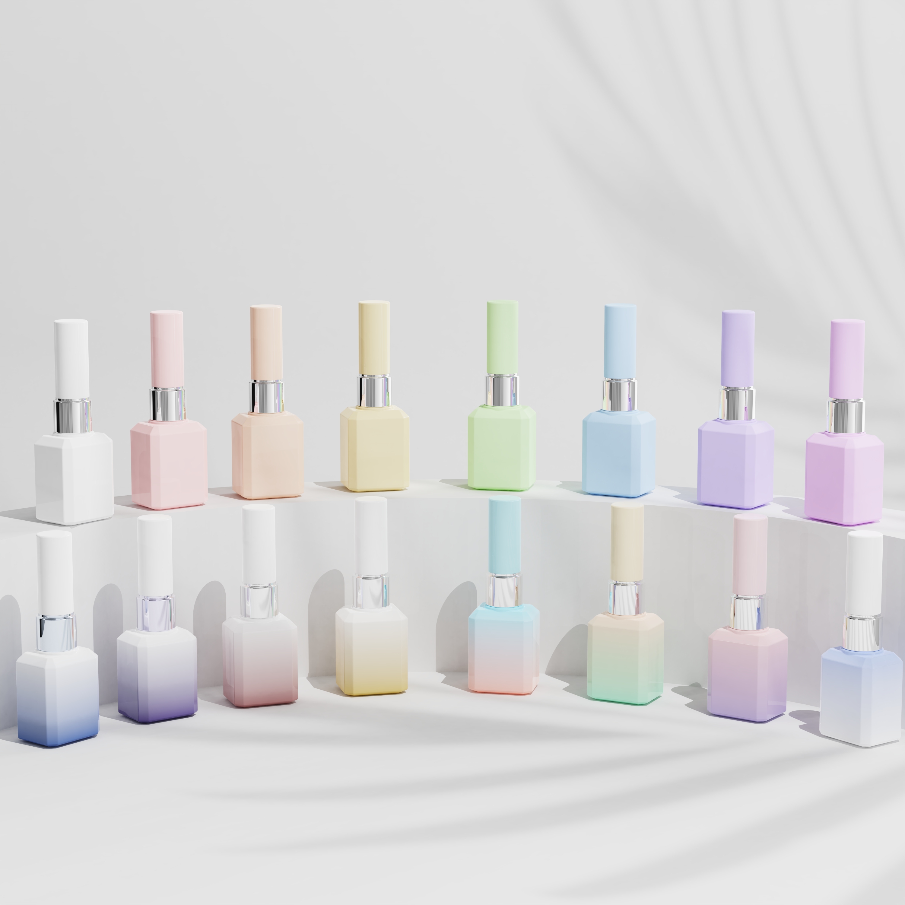 Gradient Square Nail Polish Glass Bottle Manufacturer,Guangzhou Jinhong Packing Co., Ltd.,Gradient Square Nail Polish Glass Bottle Manufacturer
