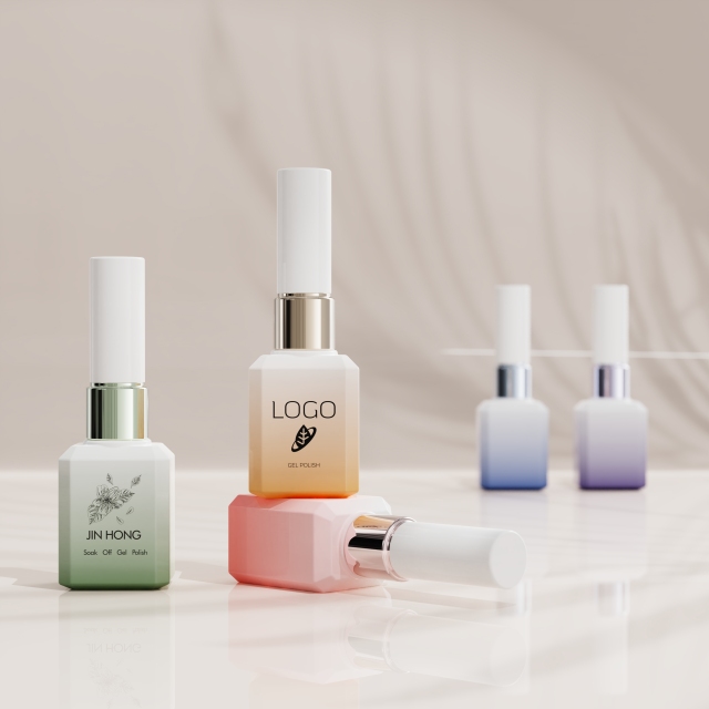 Gradient Square Nail Polish Glass Bottle Manufacturer,Guangzhou Jinhong Packing Co., Ltd.,Gradient Square Nail Polish Glass Bottle Manufacturer