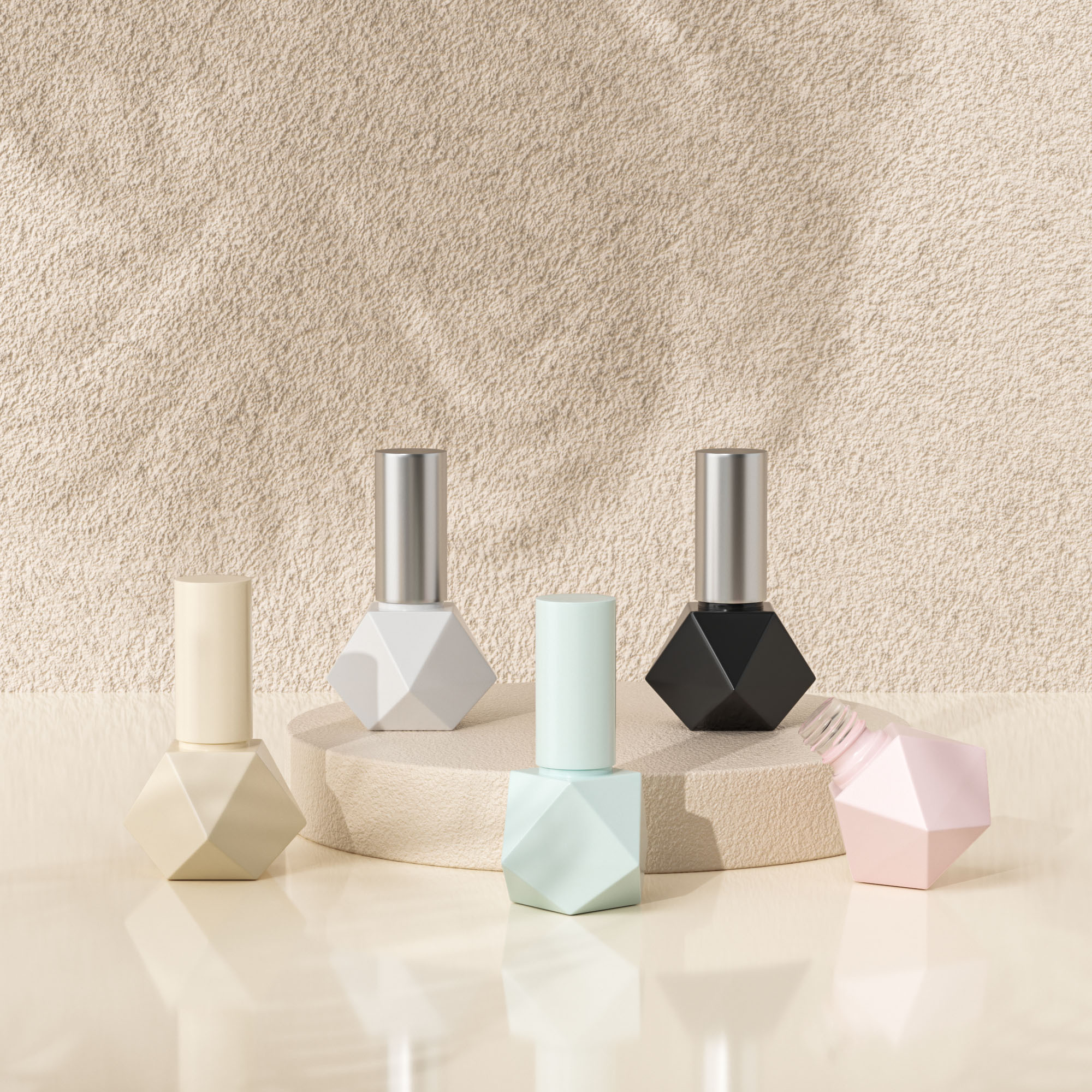 8ml Luxury Geometric Shaped Nail Polish Bottle Packaging,Guangzhou Jinhong Packing Co., Ltd.,8ml Luxury Geometric Shaped Nail Polish Bottle Packaging