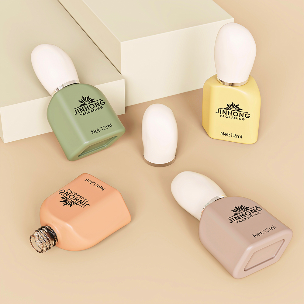 12ml Custom Color Gradient Unique Shape Matte Empty Nail Polish Glass Bottle Premium Gel Nail Container,Guangzhou Jinhong Packing Co., Ltd.,12ml Gradient Nail Polish Bottle Manufacturer