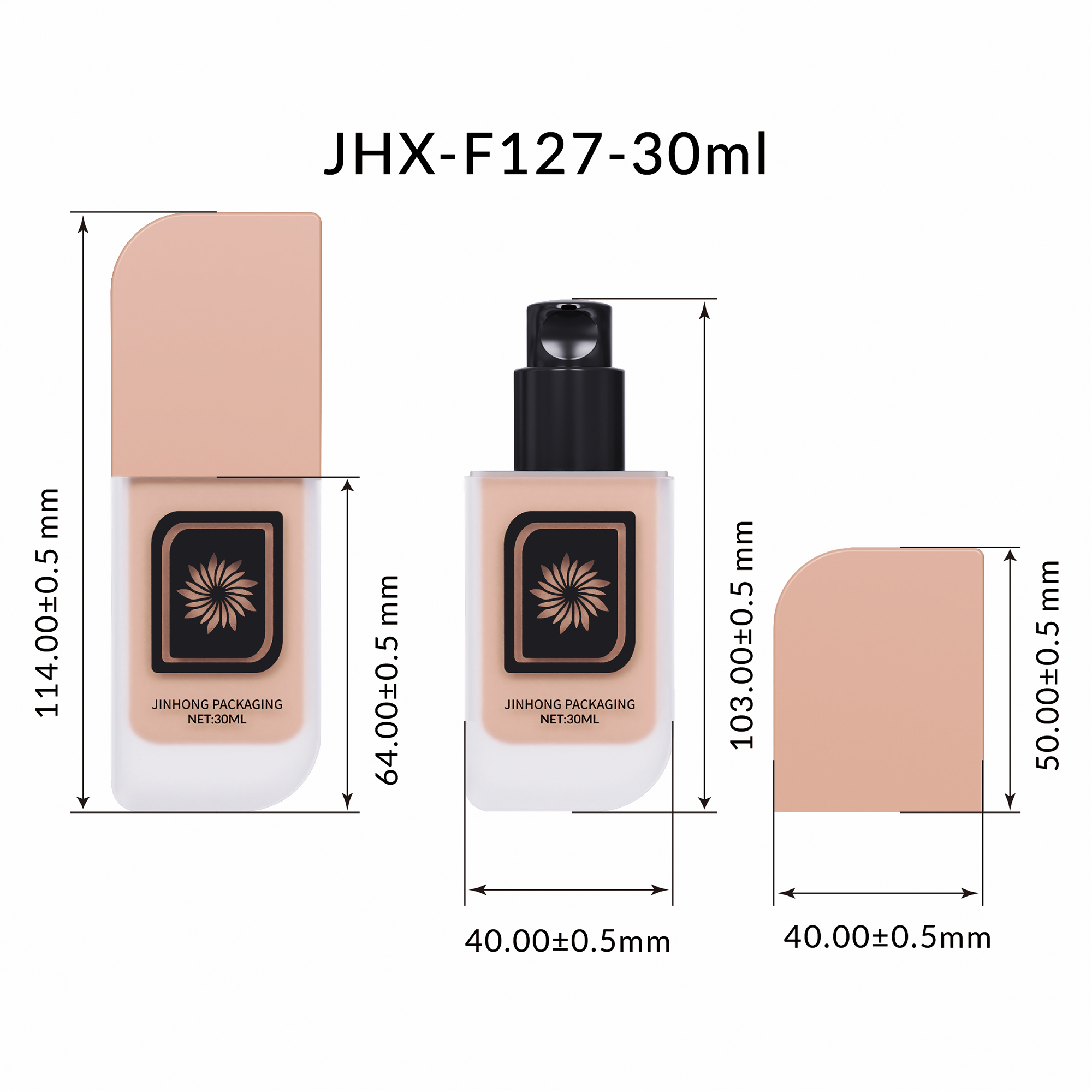 30ml Glass Foundation Bottle Manufacturer,Guangzhou Jinhong Packing Co., Ltd.,30ml Glass Foundation Bottle Manufacturer