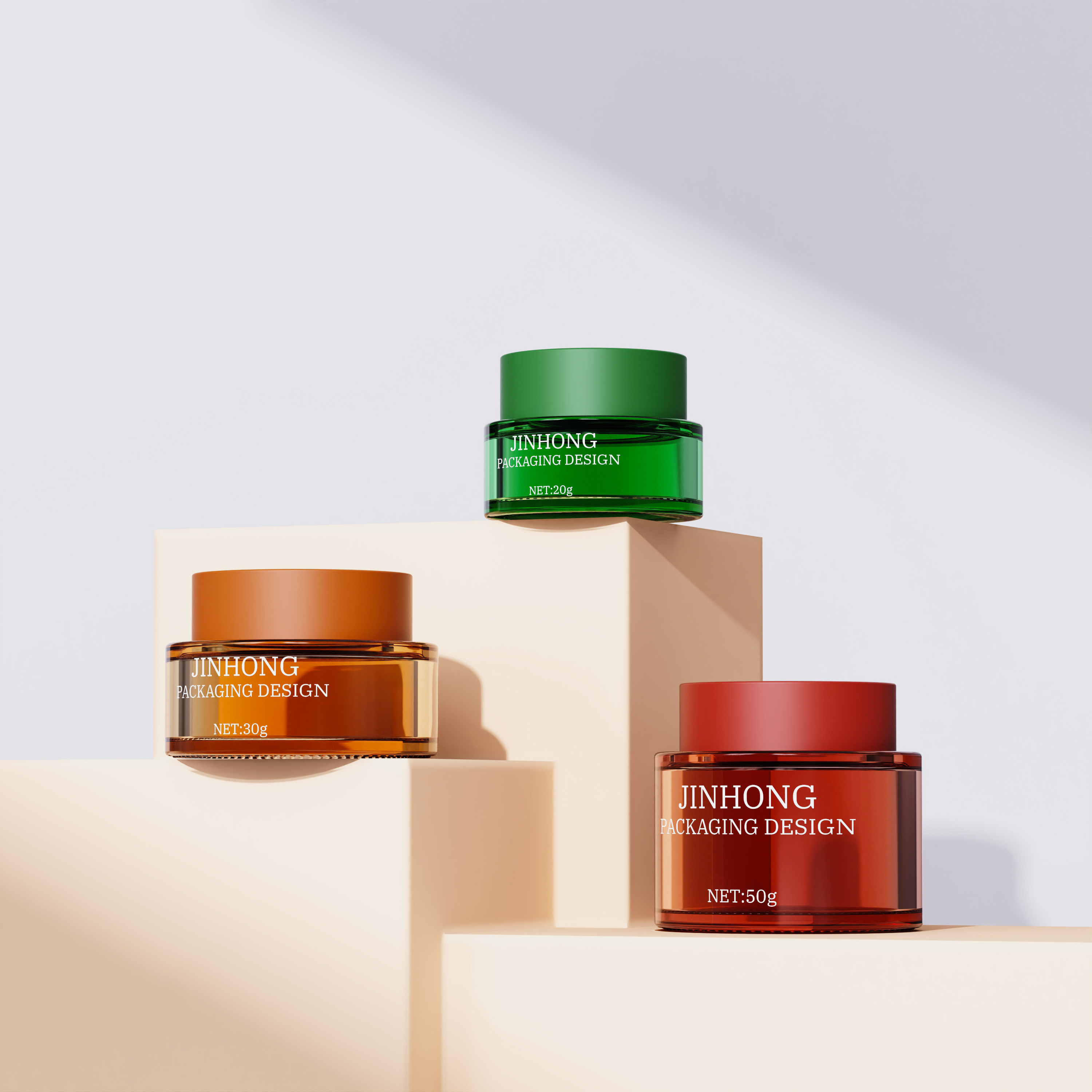 Glass Cream Jar Manufacturer for Skincare Packaging,Guangzhou Jinhong Packing Co., Ltd.,Glass Cream Jar Manufacturer for Skincare Packaging
