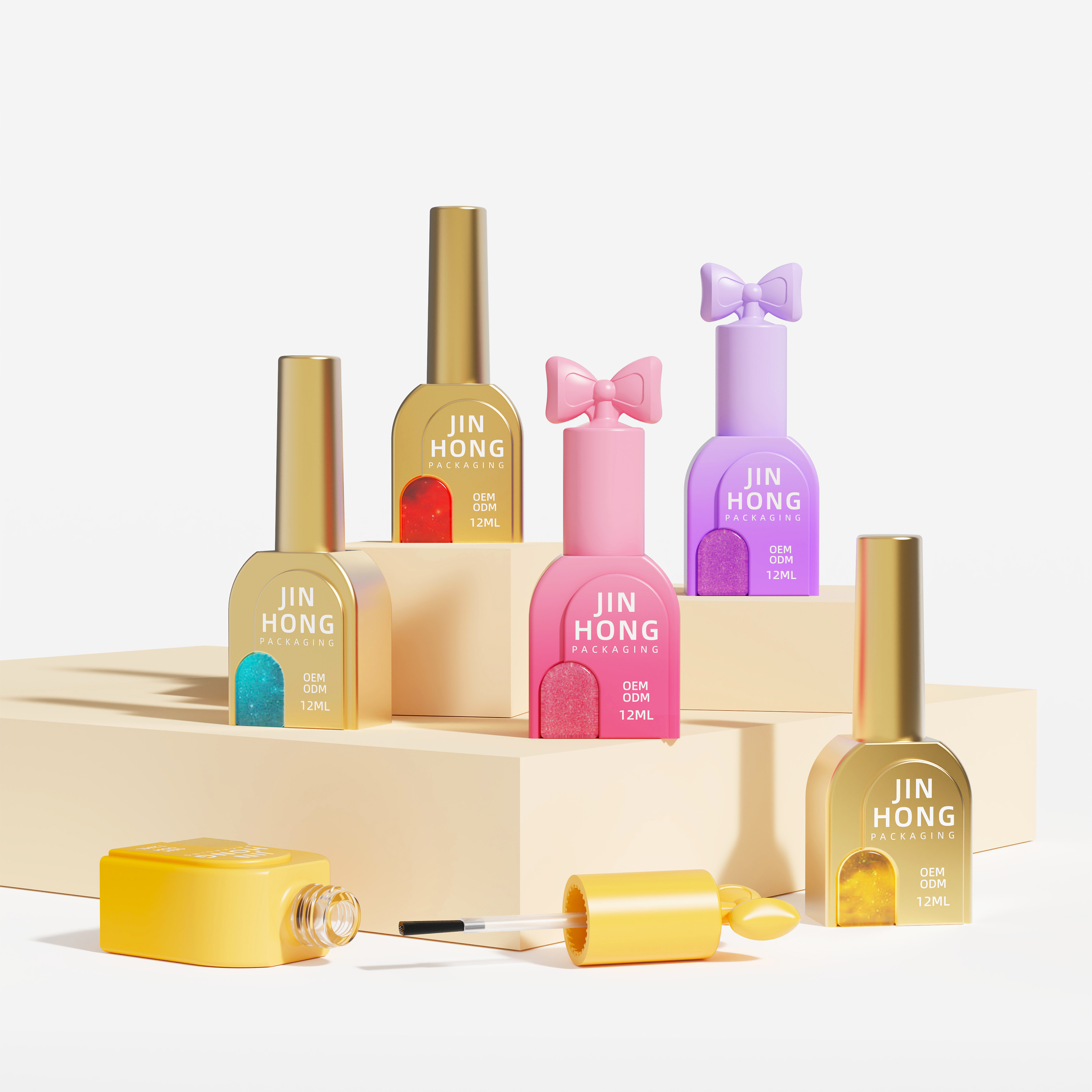 12ml Custom Logo Nail Polish Bottle Manufacturer,Guangzhou Jinhong Packing Co., Ltd.,12ml Custom Logo Nail Polish Bottle Manufacturer