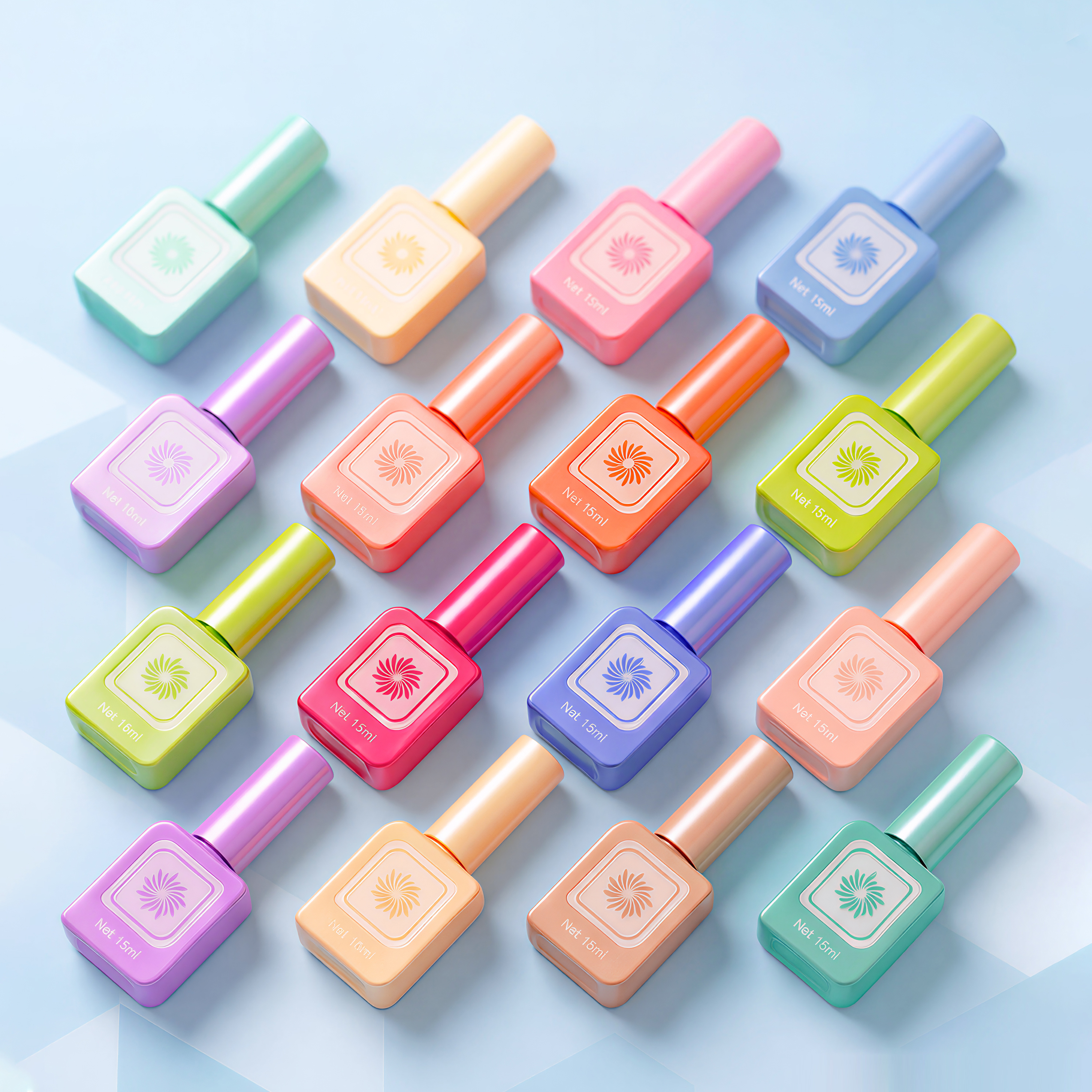 Colorful Square UV Gel Nail Polish Bottle Manufacturer,Guangzhou Jinhong Packing Co., Ltd.,Colorful Square UV Gel Nail Polish Bottle Manufacturer