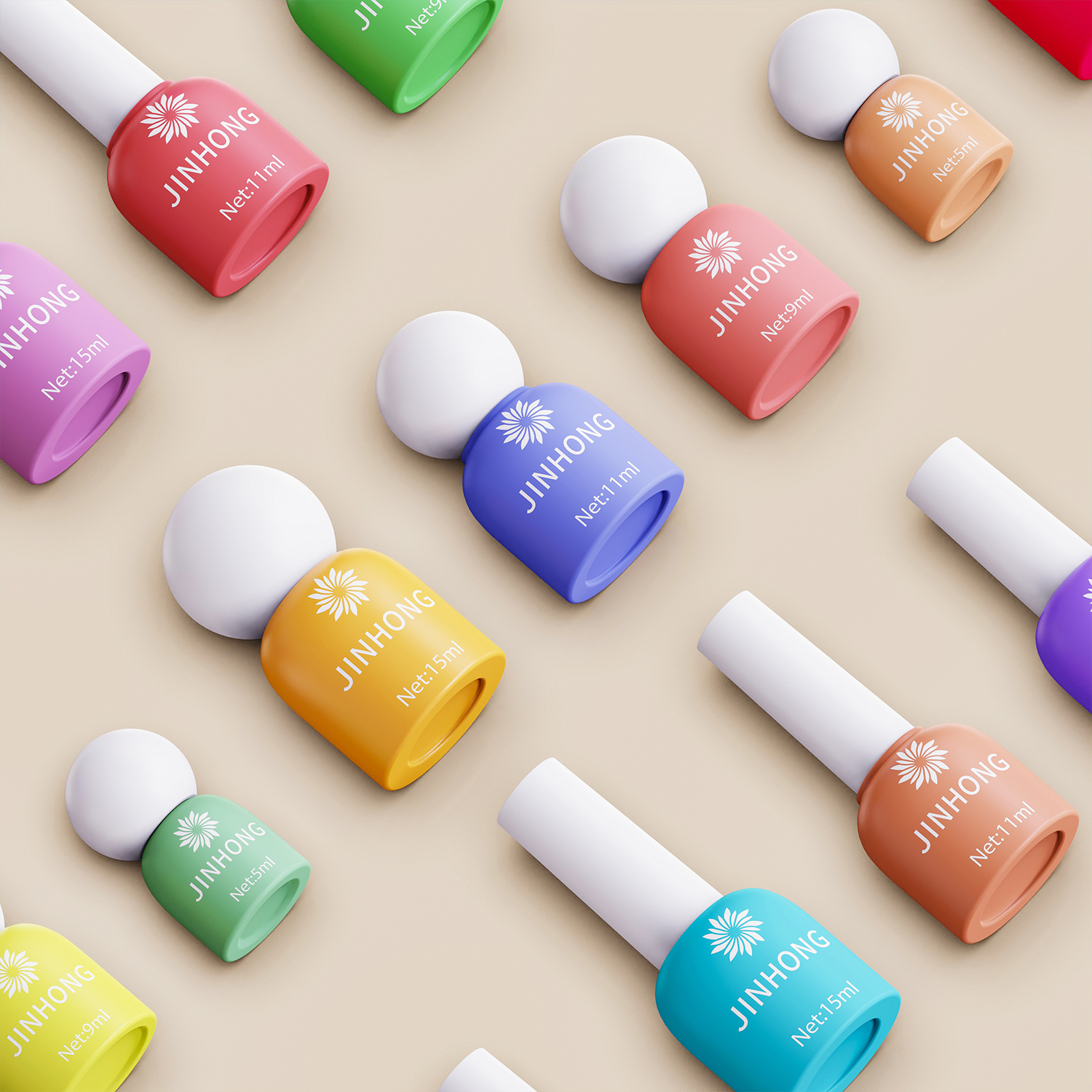 Gradient UV Gel Nail Polish Bottle Set Manufacturer,Guangzhou Jinhong Packing Co., Ltd.,Gradient UV Gel Nail Polish Bottle Set Manufacturer