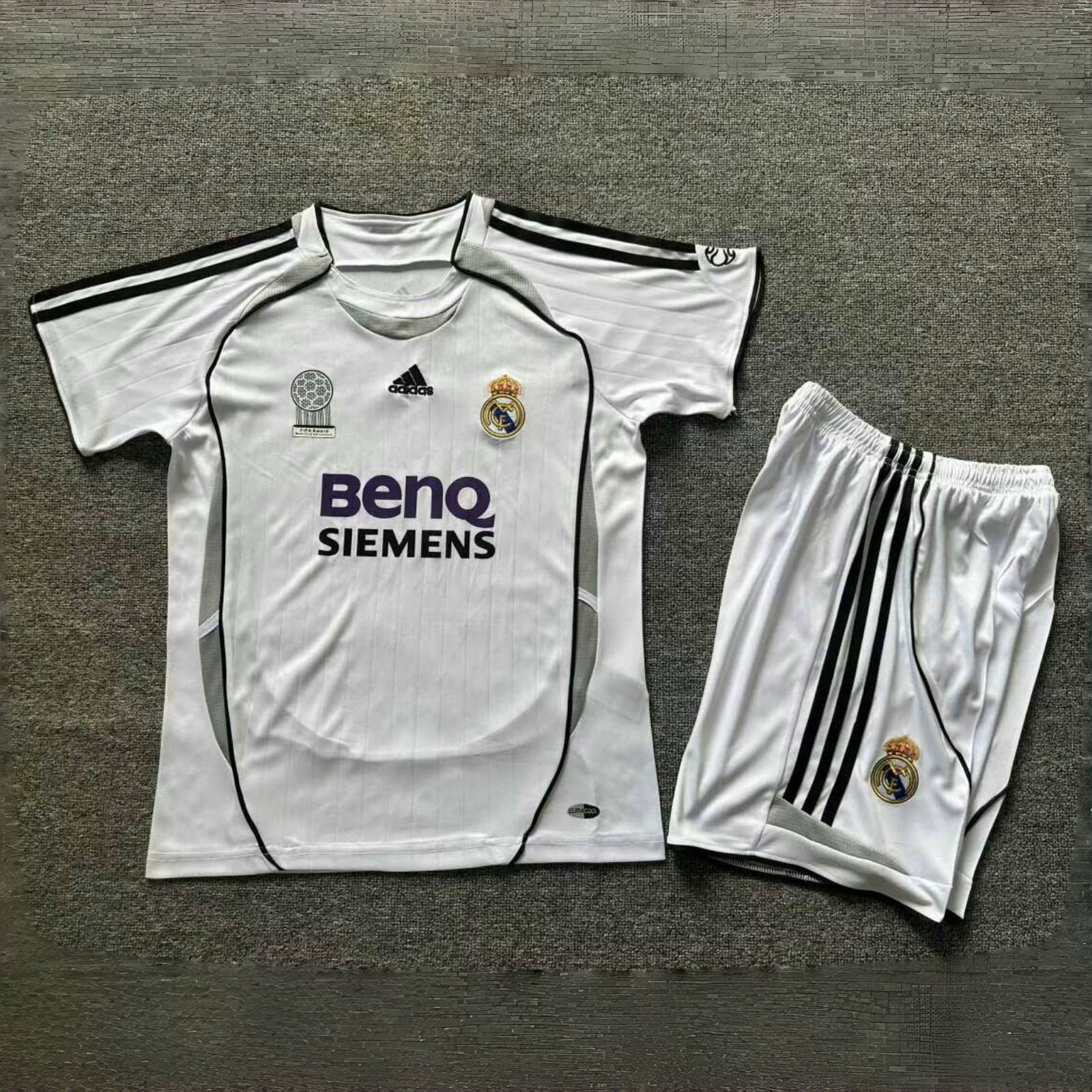 Real Madrid 06-07 Home Retro Kids Kits Youth Apparels Sport Jersey