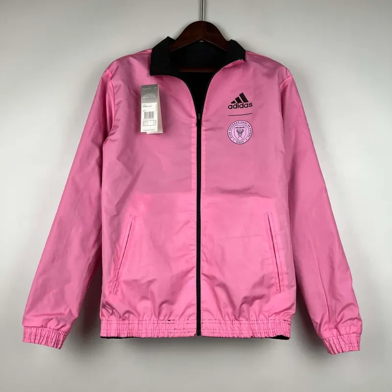 2023-2024 Inter Miami Reversible Windbreaker（black-pink）Soccer Jersey 1:1 Thai Quality