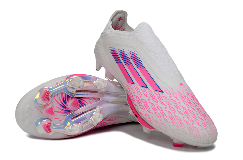 F50+series fully knitted waterproof FG Football Shoes without shoelaces