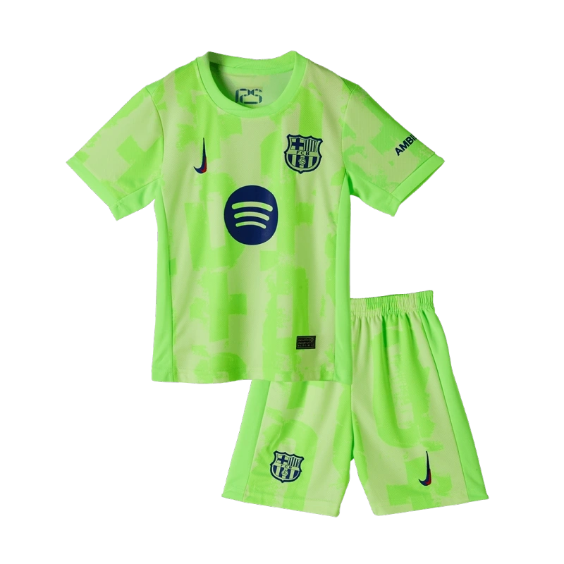 24-25 Kids Barcelona Third Kit(Jersey+Short) Without Spofity Text
