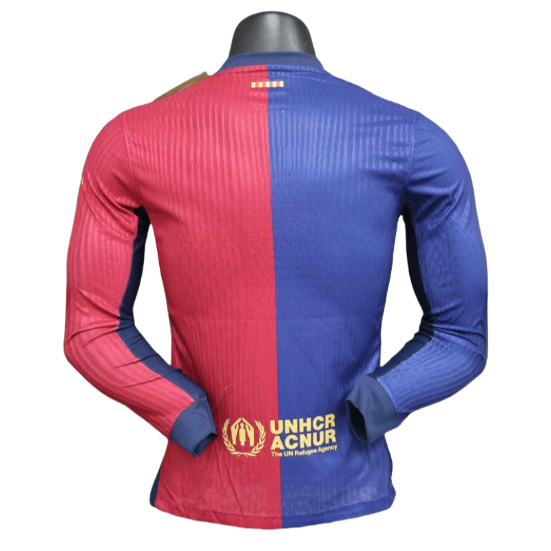 24-25 Barcelona Home Player Version Long sleeve Soccer Jersey
